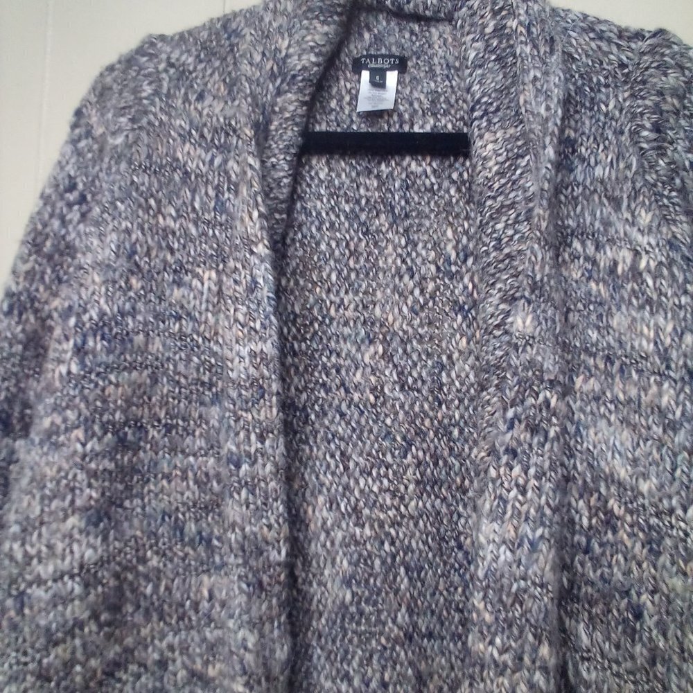 Talbots Cardigan Sweater S Open Front Long Sleeve Wool Blend - Picture 9 of 15